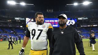 Steelers' Cam Heyward Speaks On The Baltimore Ravens' New 2023 Offense (Cam Heyward). Photo by Associated Press